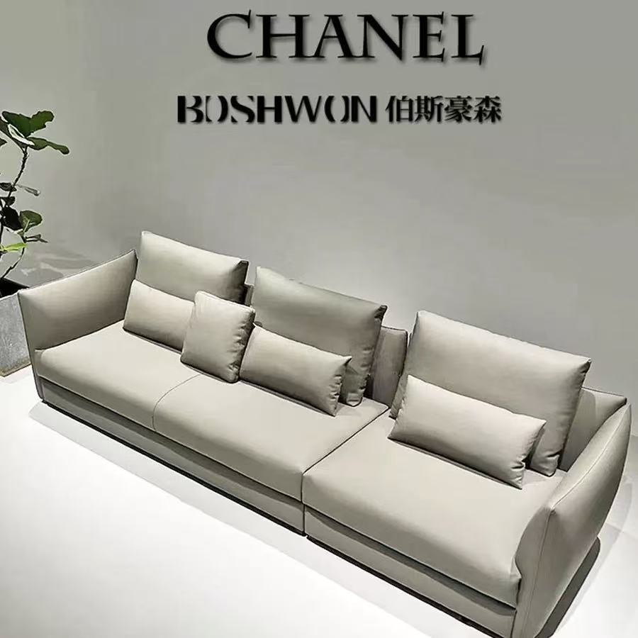 设计师款头层牛皮沙发 3.2米